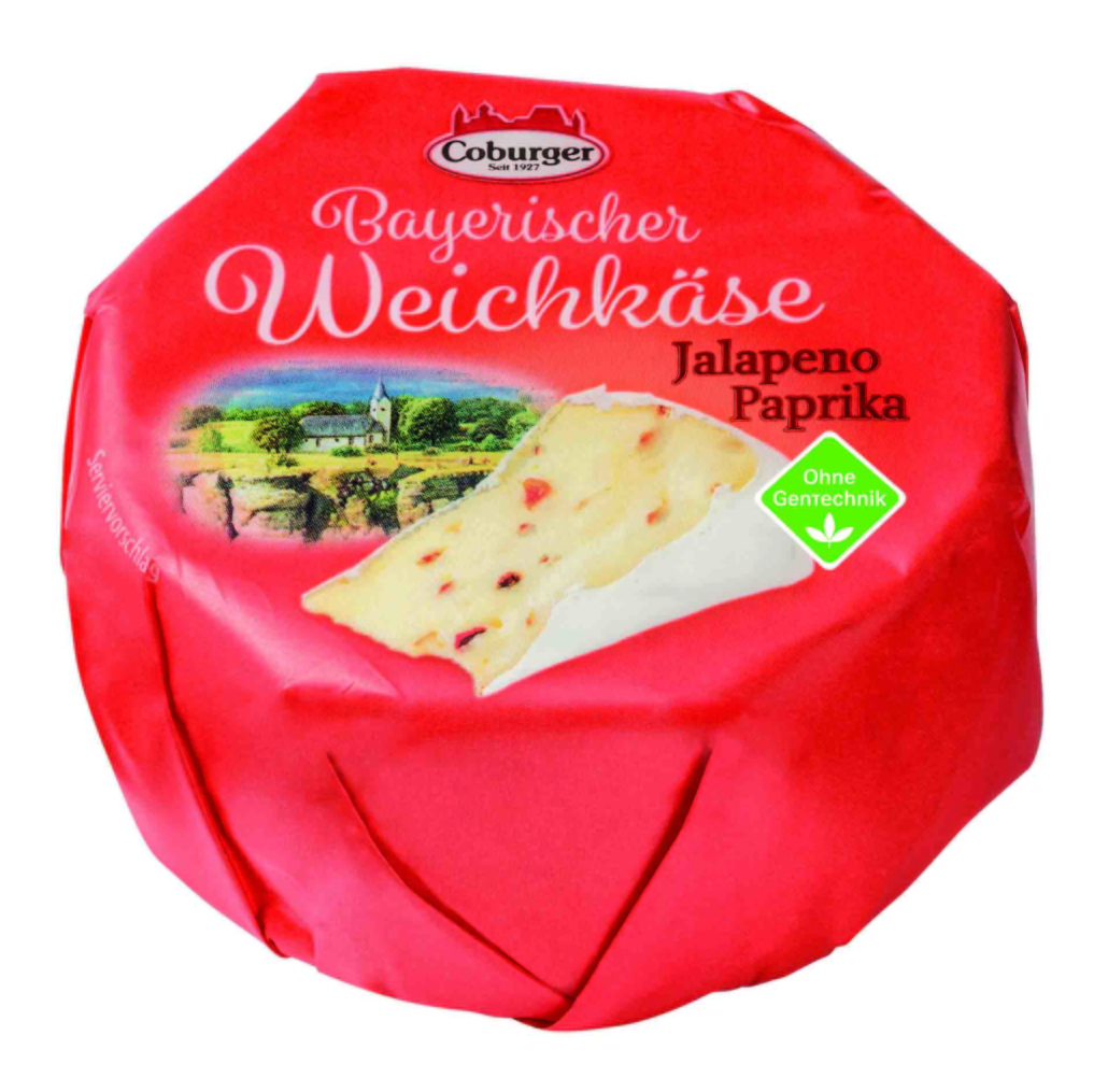 Coburger Bayerischer Weichkäse Jalapeno – Paprika 150g VLOG ...