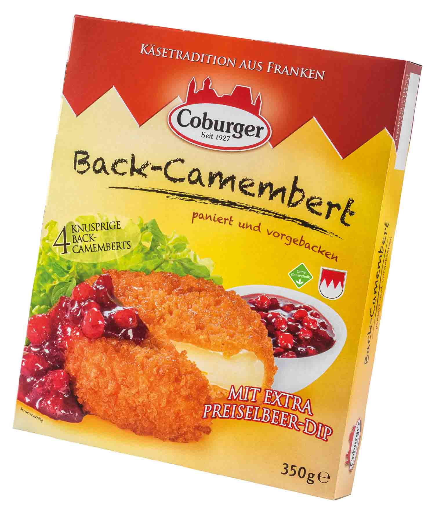 Coburger Back-Camembert with cranberry dip 350g - Oberfranken West Milchwerke